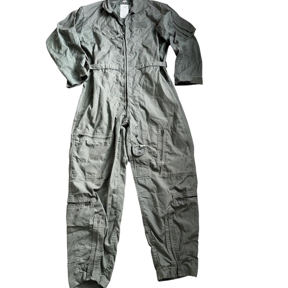 Vintage CWU-27/P Military Flight Suit - Sage Green - Size 44R